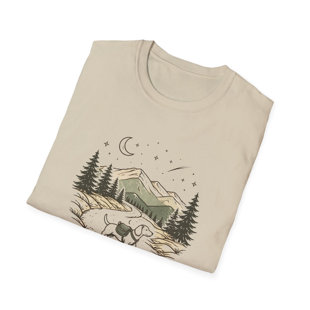 Bear Night Mountain T-Shirt — Scenic Camping Adventure Tee