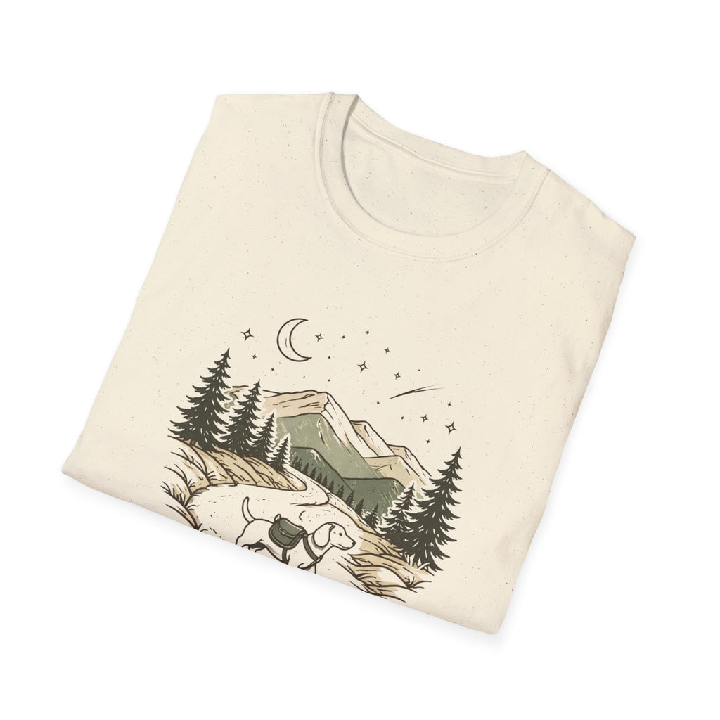 Bear Night Mountain T-Shirt — Scenic Camping Adventure Tee