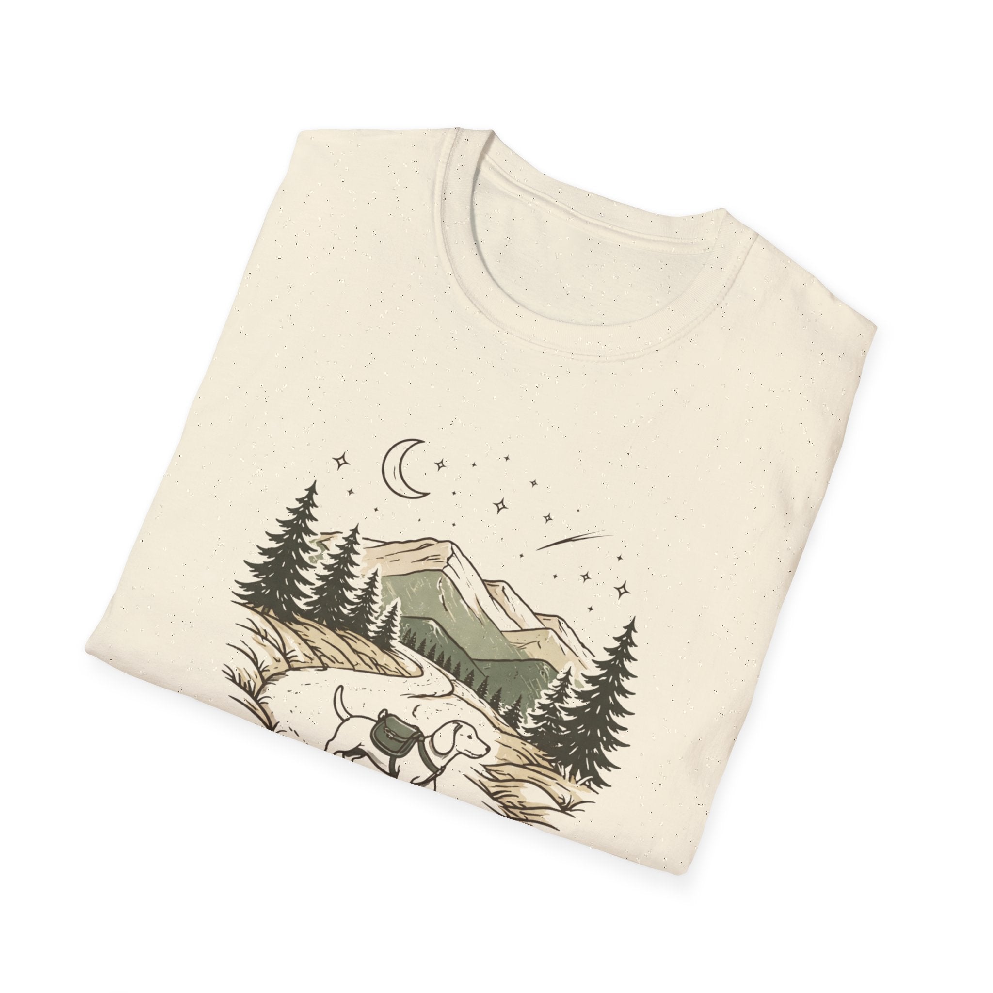 Bear Night Mountain T-Shirt — Scenic Camping Adventure Tee