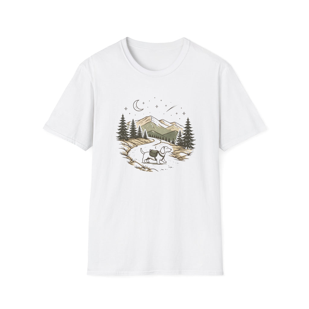 Bear Night Mountain T-Shirt — Scenic Camping Adventure Tee