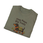 Dachshund Hiking T-Shirt — "Tiny Paws Big Trails" Cute Outdoors Dog Tee