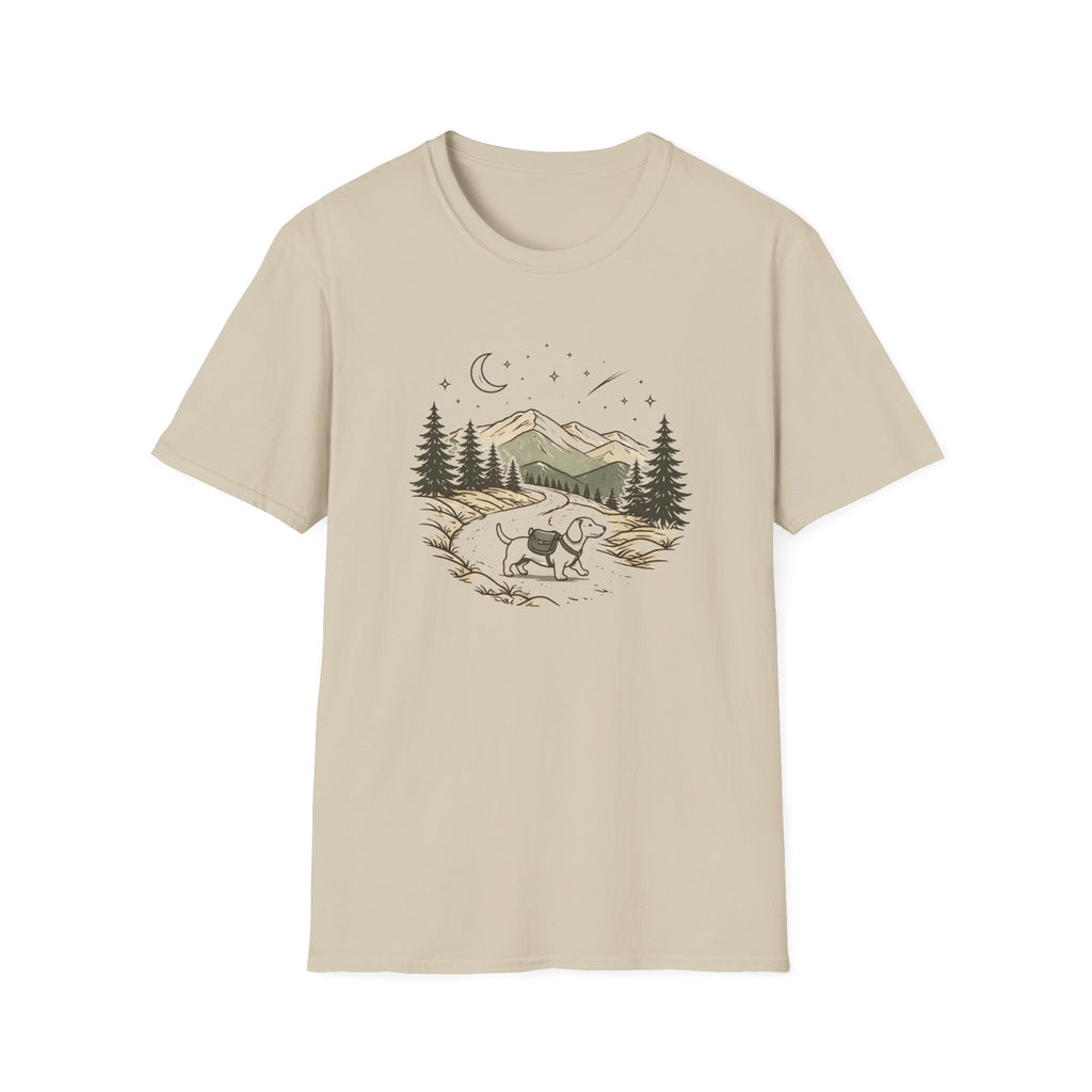 Bear Night Mountain T-Shirt — Scenic Camping Adventure Tee