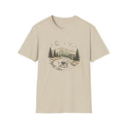 Bear Night Mountain T-Shirt — Scenic Camping Adventure Tee