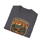 Dachshund Trail Adventure T-Shirt — Retro Outdoor Hiking Dog Design
