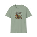 Dachshund Hiking T-Shirt — "Tiny Paws Big Trails" Cute Outdoors Dog Tee
