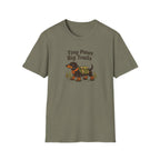 Dachshund Hiking T-Shirt — "Tiny Paws Big Trails" Cute Outdoors Dog Tee