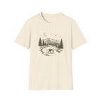 Bear Night Mountain T-Shirt — Scenic Camping Adventure Tee