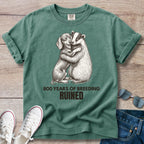 800 Years of Breeding Ruined – Funny Dachshund & Badger Shirt | Vintage Doxie Tee