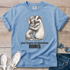 800 Years of Breeding Ruined – Funny Dachshund & Badger Shirt | Vintage Doxie Tee