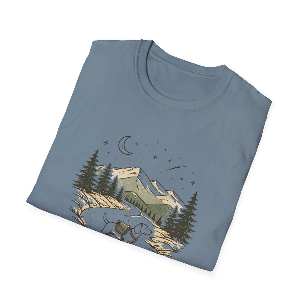 Bear Night Mountain T-Shirt — Scenic Camping Adventure Tee