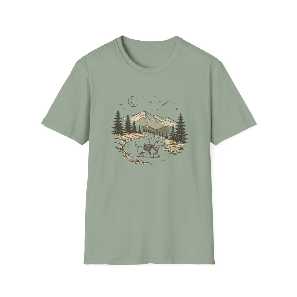 Bear Night Mountain T-Shirt — Scenic Camping Adventure Tee