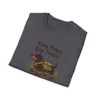 Dachshund Hiking T-Shirt — "Tiny Paws Big Trails" Cute Outdoors Dog Tee