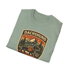 Dachshund Trail Adventure T-Shirt — Retro Outdoor Hiking Dog Design