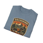 Dachshund Trail Adventure T-Shirt — Retro Outdoor Hiking Dog Design