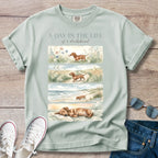 Dachshund Beach Tee — "A Day in the Life" T-Shirt
