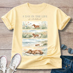 Dachshund Beach Tee — "A Day in the Life" T-Shirt