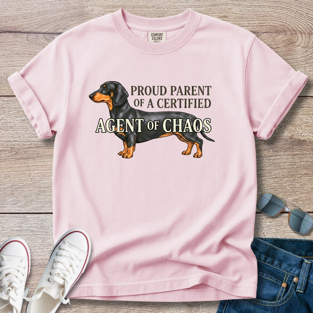 Proud Parent of Agent of Chaos Dachshund T-Shirt