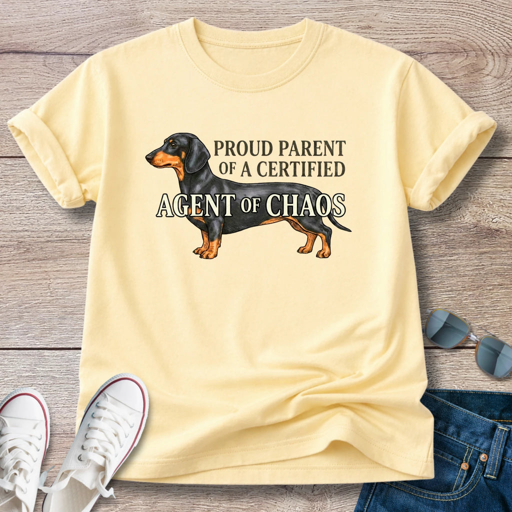 Proud Parent of Agent of Chaos Dachshund T-Shirt