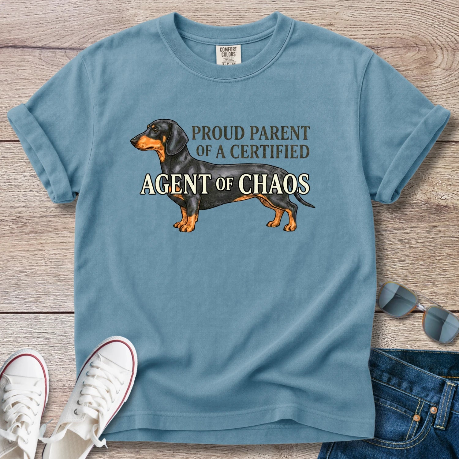 Proud Parent of Agent of Chaos Dachshund T-Shirt