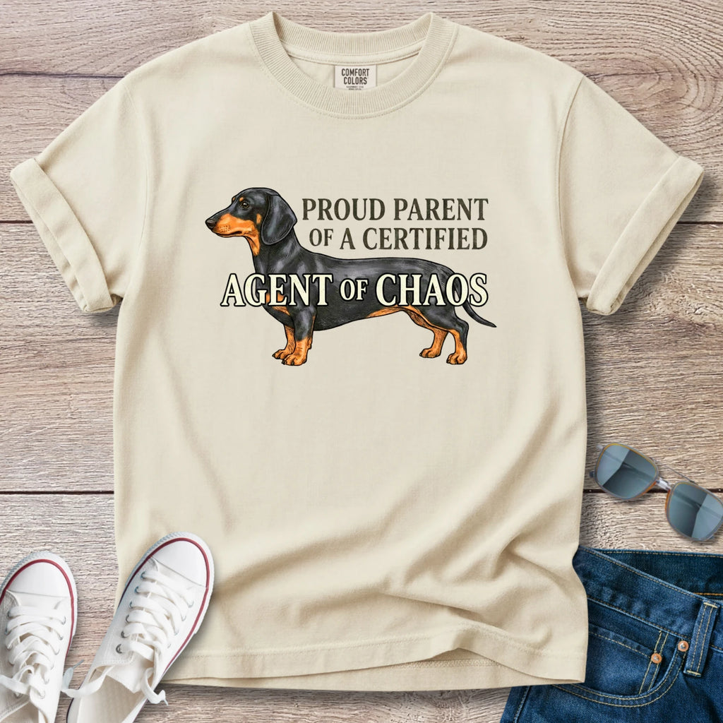 Proud Parent of Agent of Chaos Dachshund T-Shirt