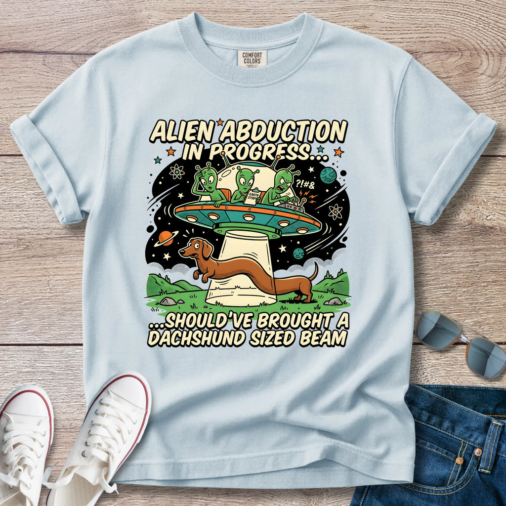 Alien Abduction Dachshund Style T-Shirt