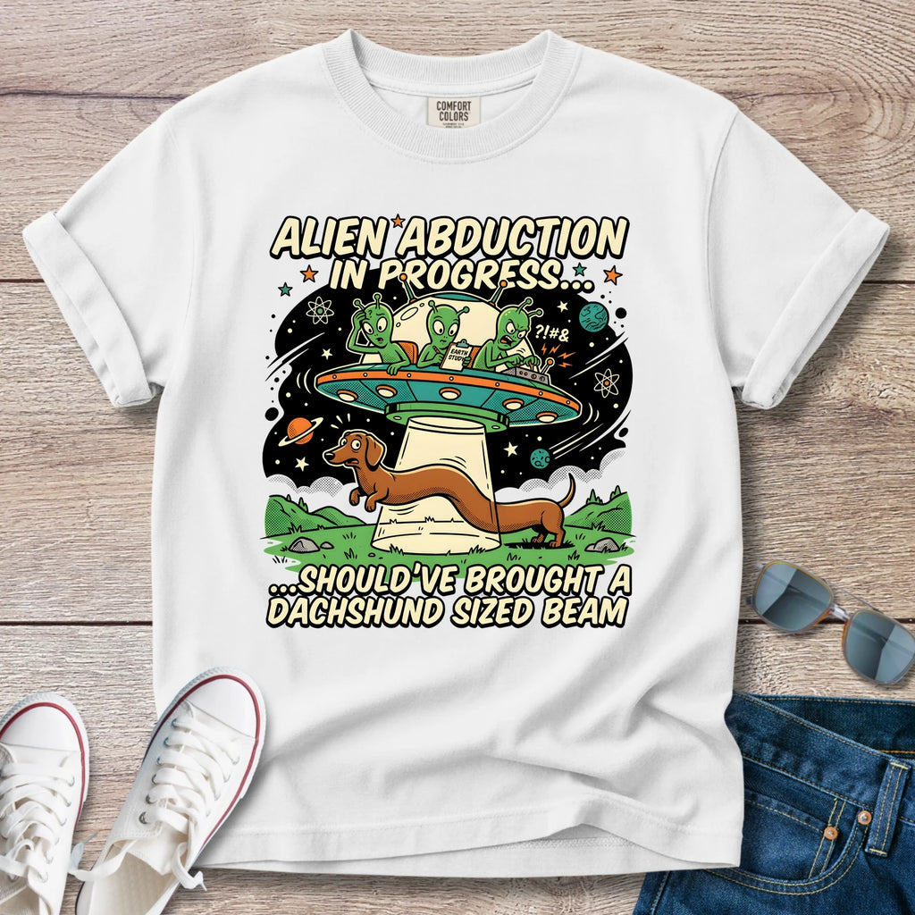 Alien Abduction Dachshund Style T-Shirt