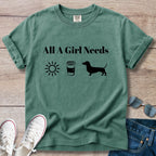All A Girl Needs Doxie T-Shirt