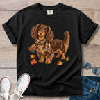 Autumn Plaid Longhaired Dachshund T-Shirt