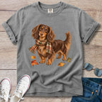 Autumn Plaid Longhaired Dachshund T-Shirt