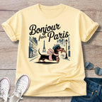 Bonjour from Paris Dachshund T-Shirt
