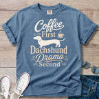 Coffee First Dachshund T-Shirt