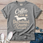 Coffee First Dachshund T-Shirt