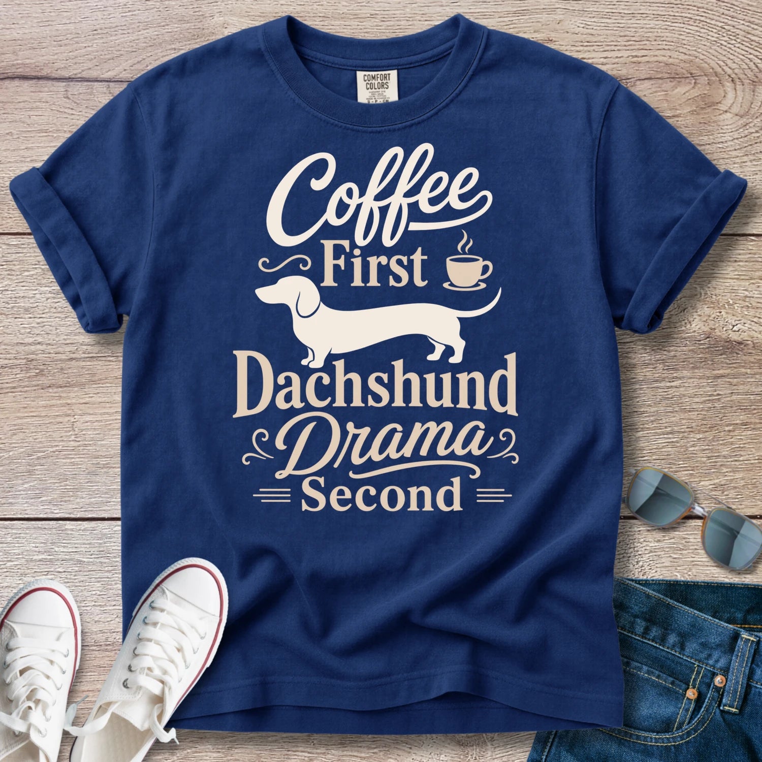 Coffee First Dachshund T-Shirt