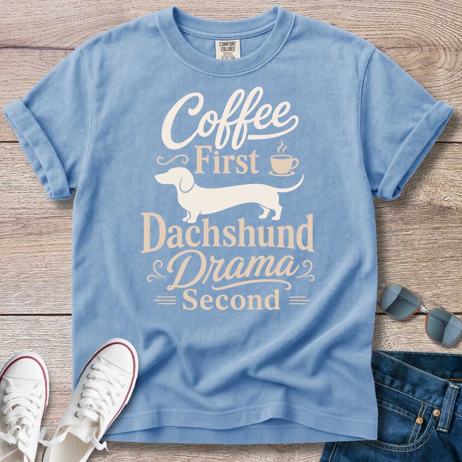 Coffee First Dachshund T-Shirt