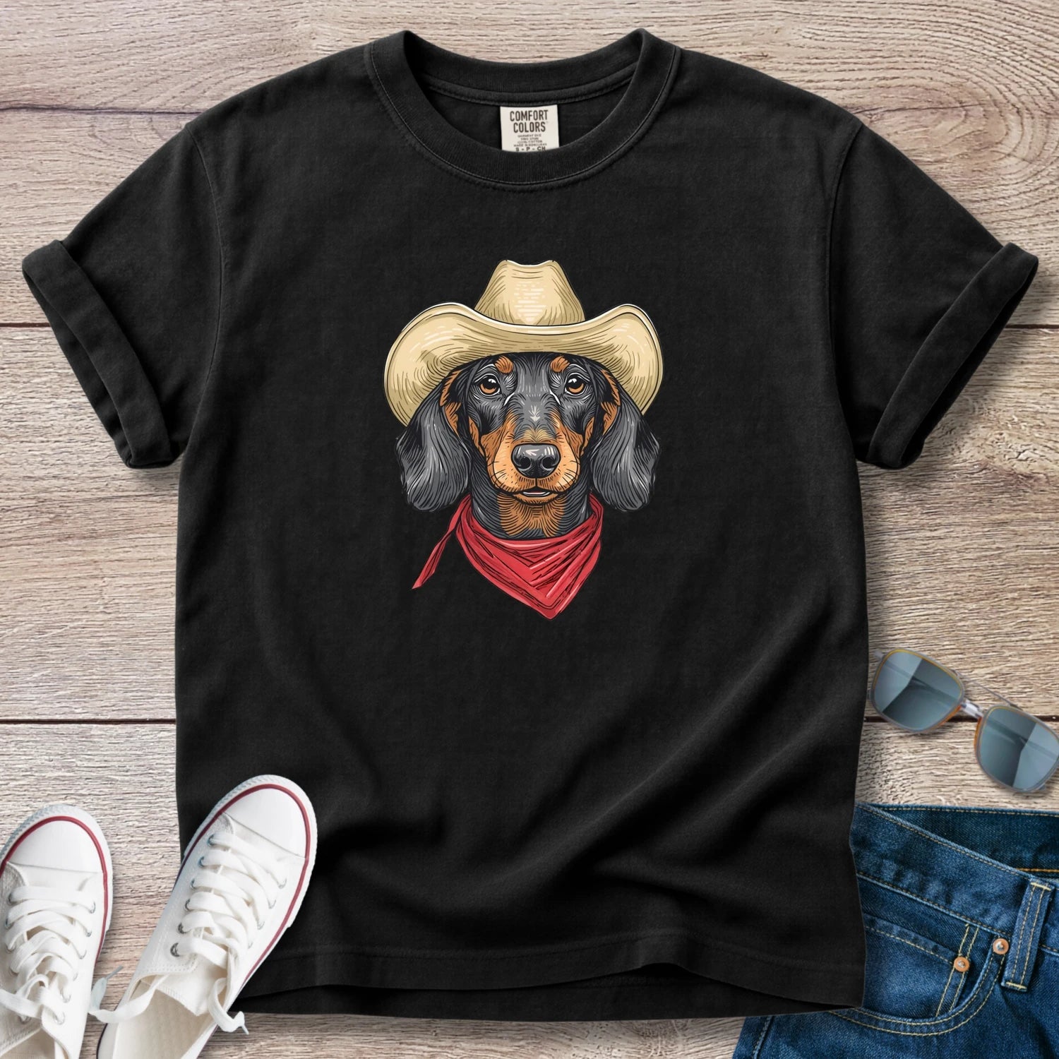Holding Down the Ranch Dachshund T-Shirt
