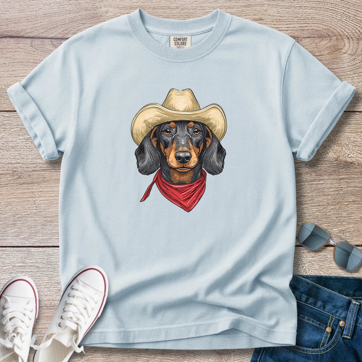 Holding Down the Ranch Dachshund T-Shirt