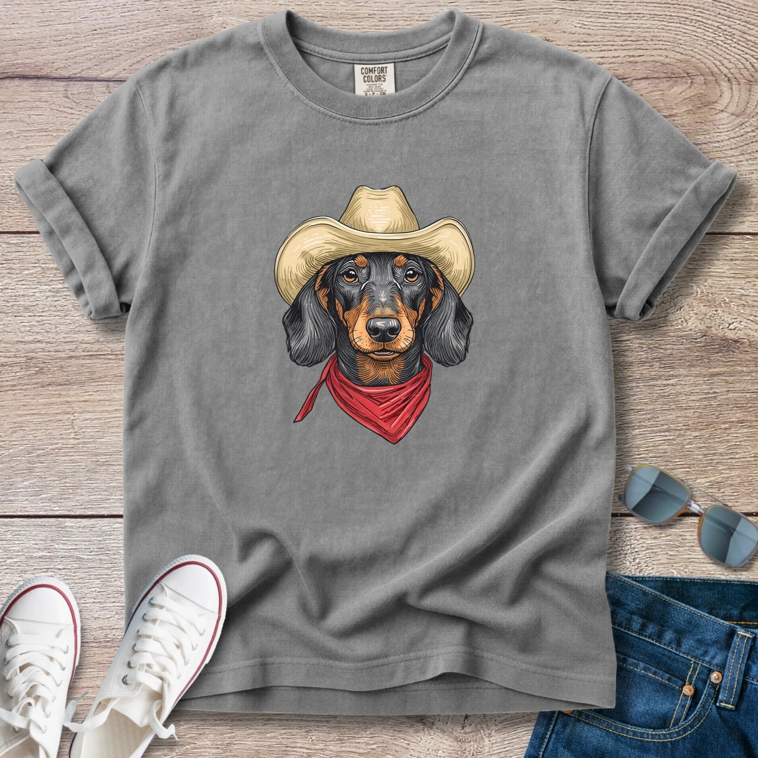 Holding Down the Ranch Dachshund T-Shirt