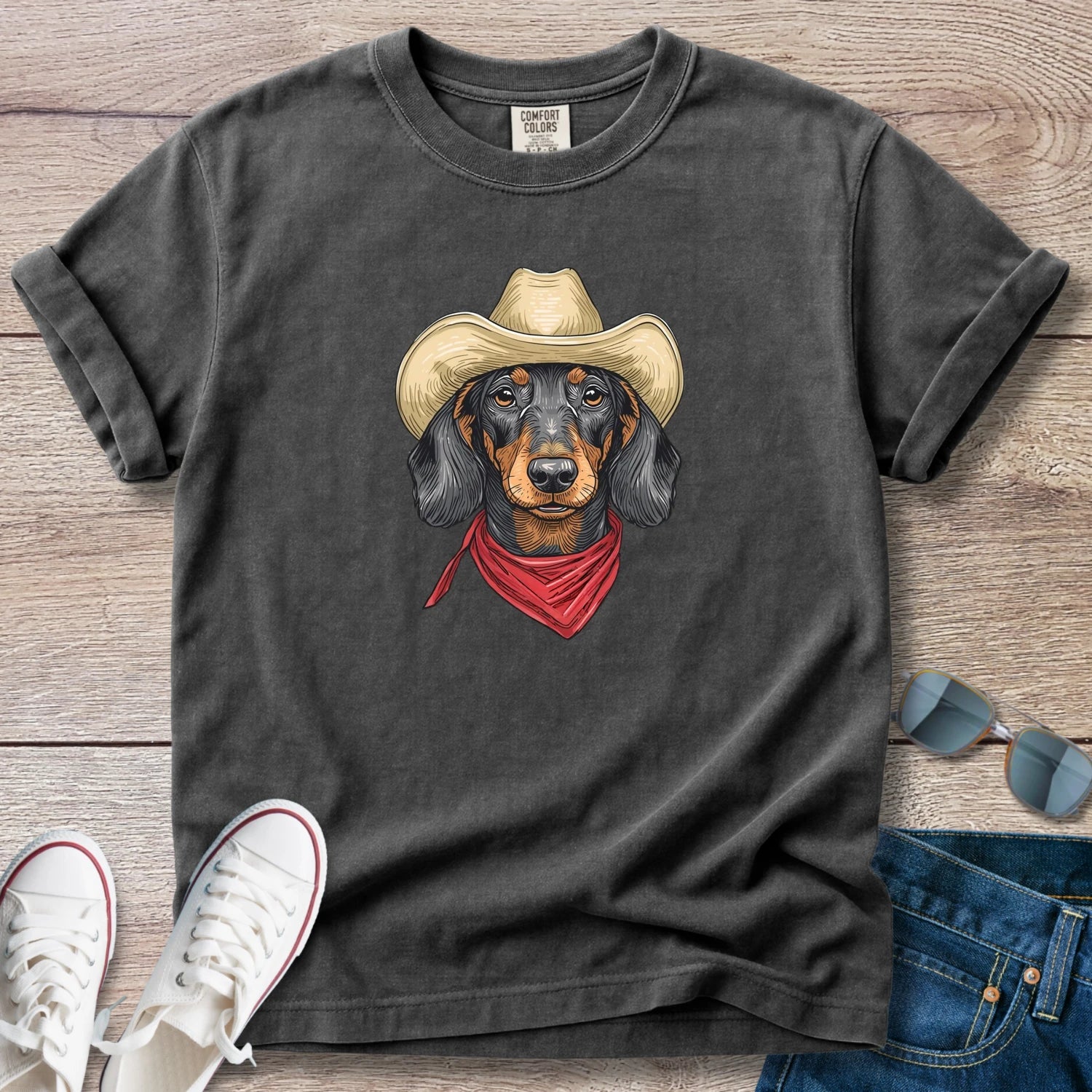 Holding Down the Ranch Dachshund T-Shirt