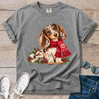 Chocolate Dapple Dachshund Christmas T-Shirt