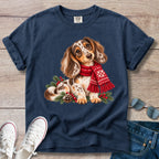 Chocolate Dapple Dachshund Christmas T-Shirt