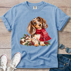 Chocolate Dapple Dachshund Christmas T-Shirt