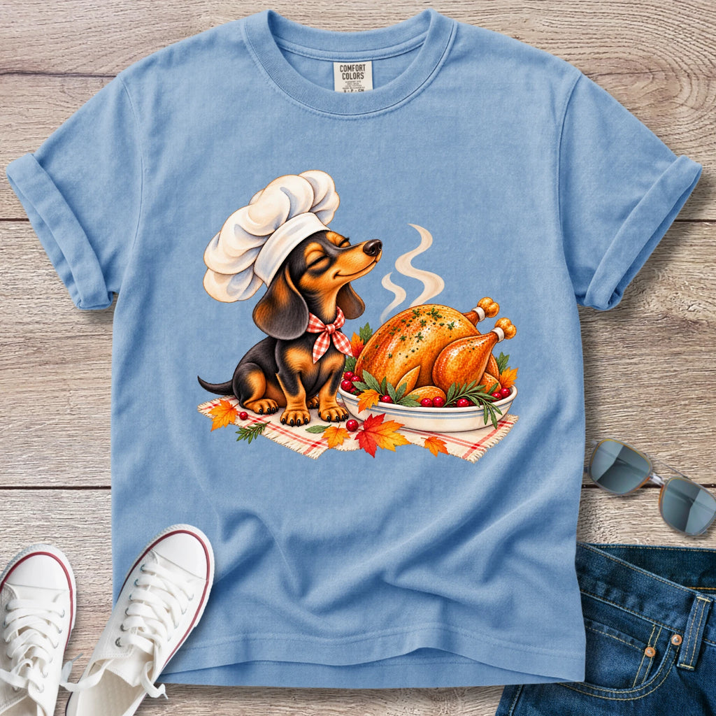 Dachshund Thanksgiving Chef T-shirt
