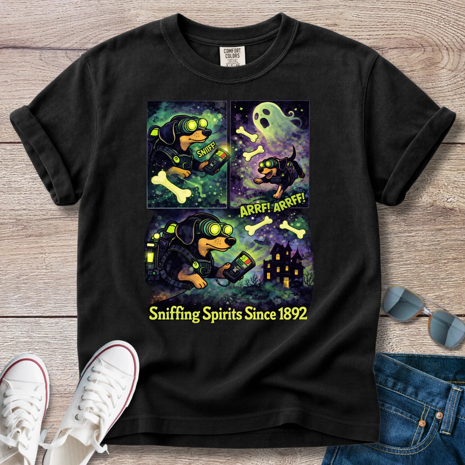 Ghost Hunting Doxie Style T-Shirt