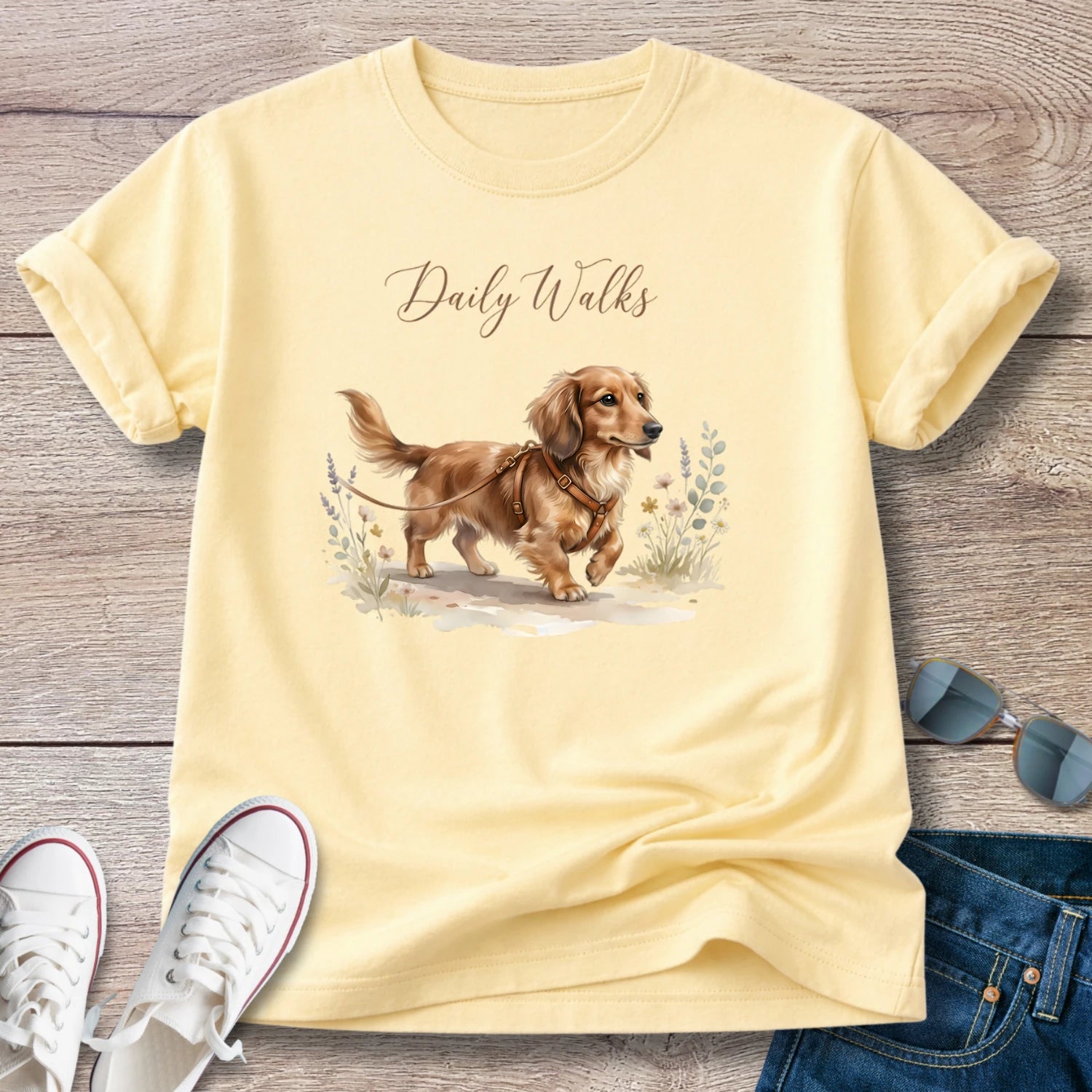 Dachshund Daily Walks Longhaired