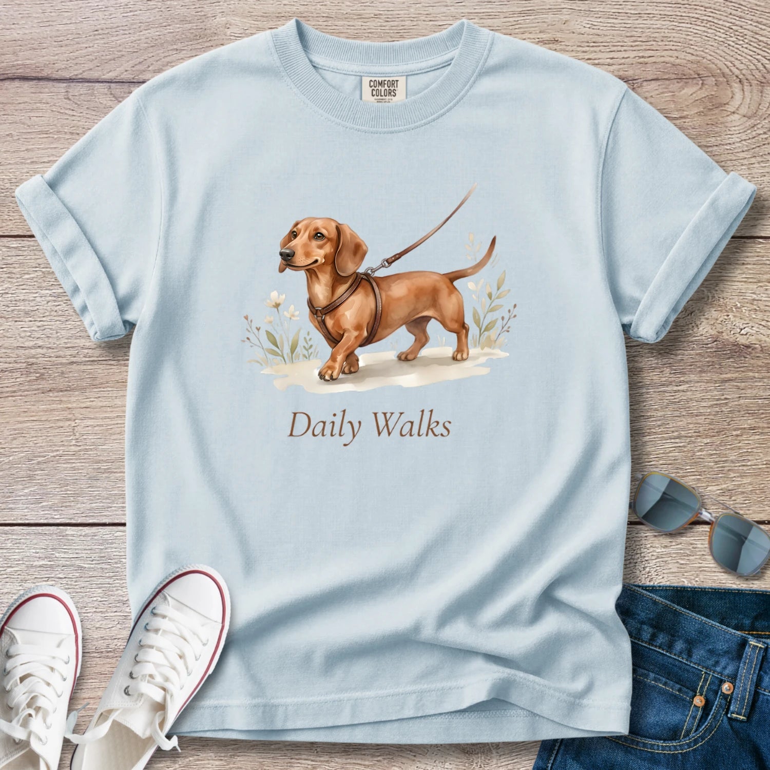 Dachshund Daily Walks T-Shirt