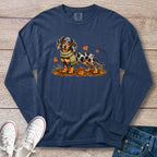 Dapple Dachshund Green Scarf Fall Long Sleeve T-Shirt