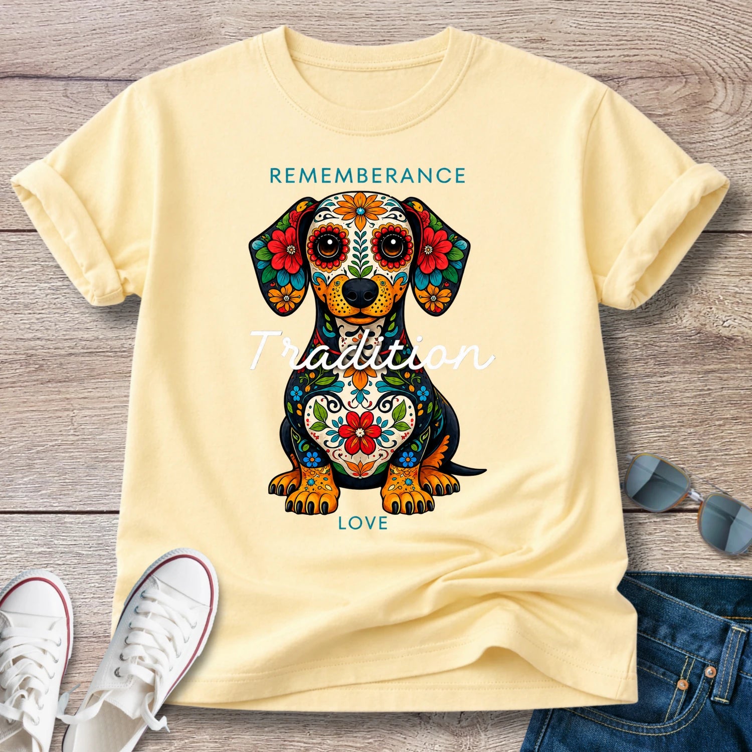 Day of the Dead Dachshund T-Shirt