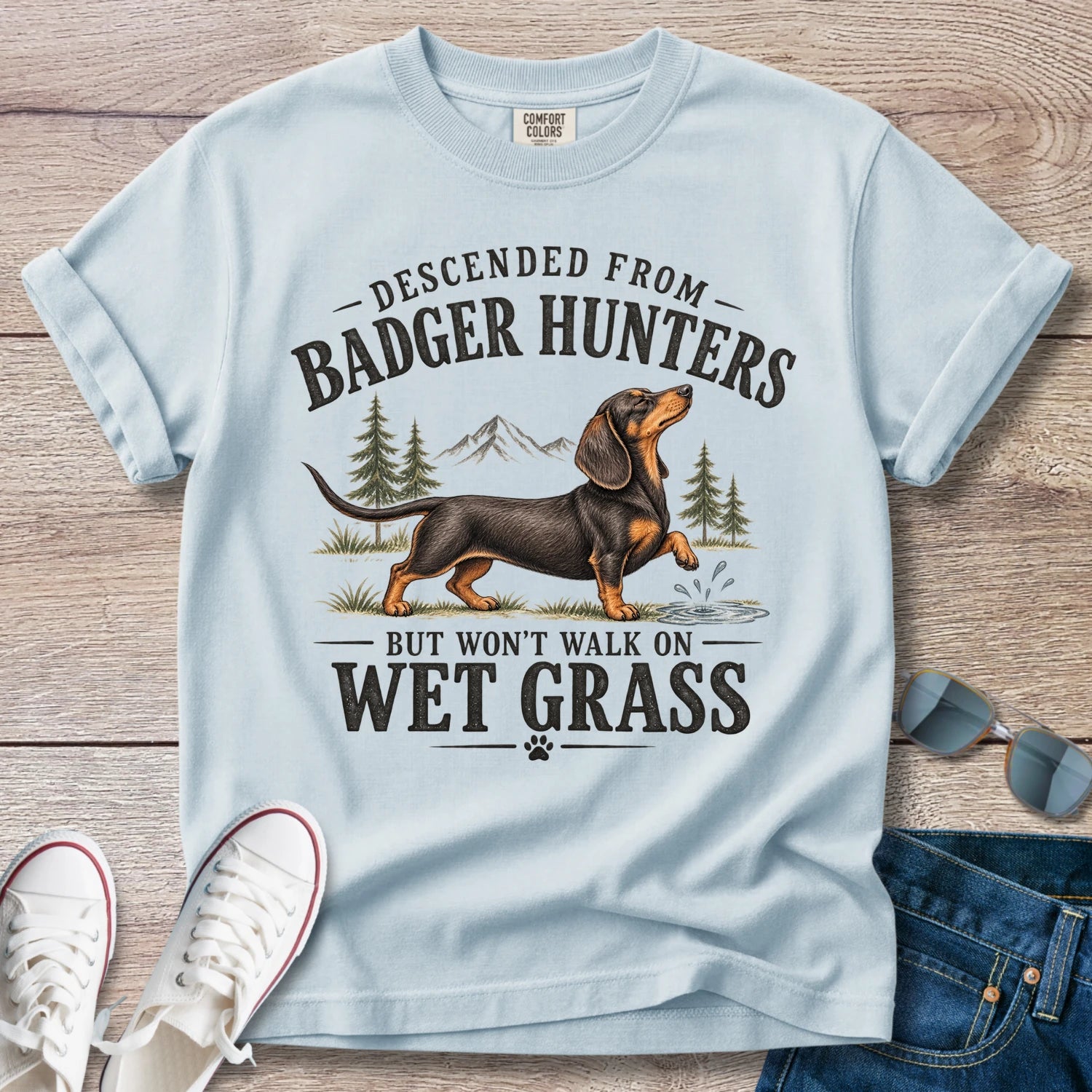 Descended From Badger Hunters Dachshund T-Shirt