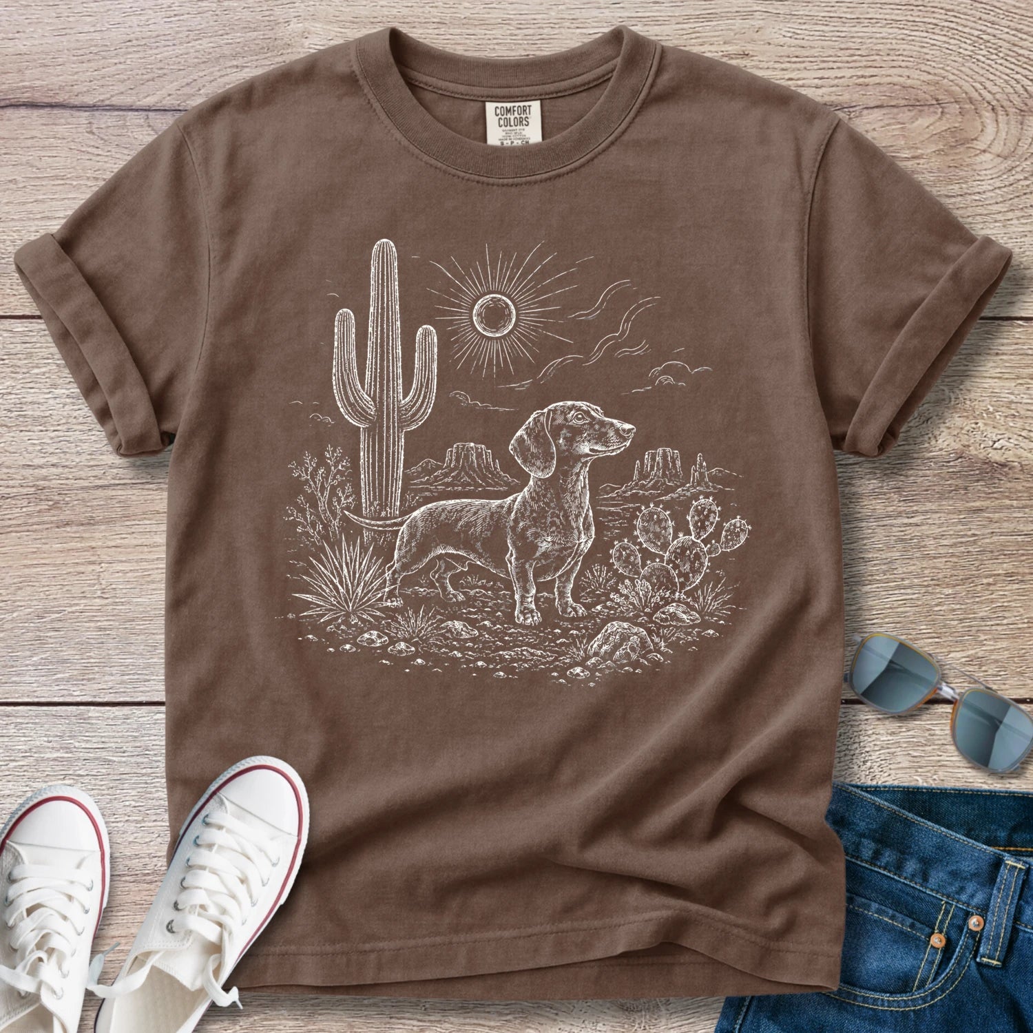 Desert Hikes -Dachshund T-Shirt