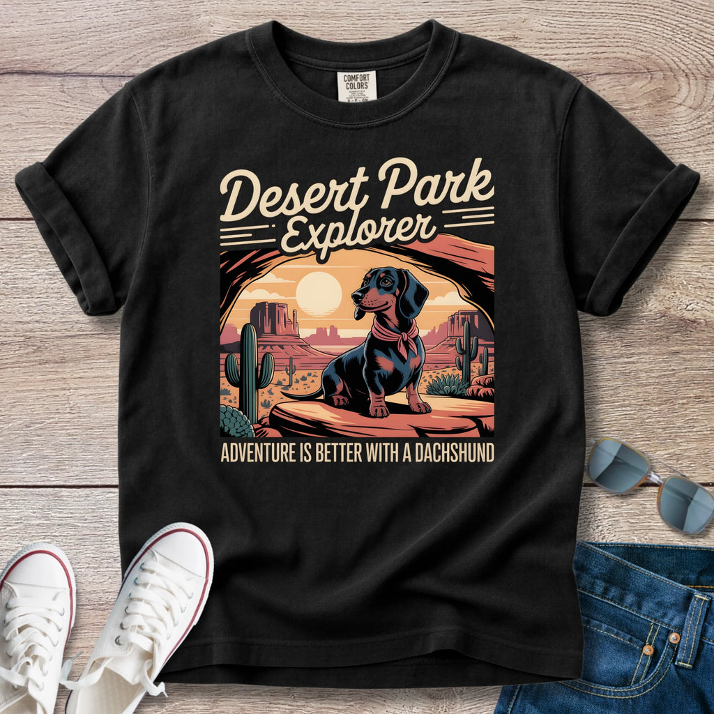 Desert Park Explorer Dachshund T-Shirt